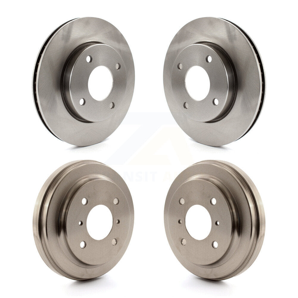 Disc Brake Rotors Drums Kit Front Rear For 2009-2011 Nissan Versa 1.6L