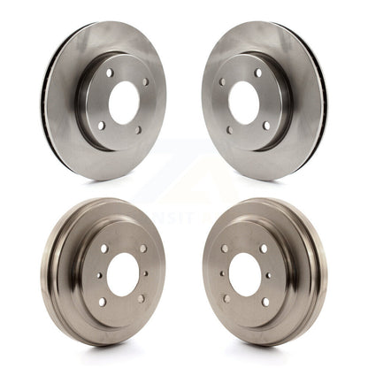 Disc Brake Rotors Drums Kit Front Rear For 2009-2011 Nissan Versa 1.6L
