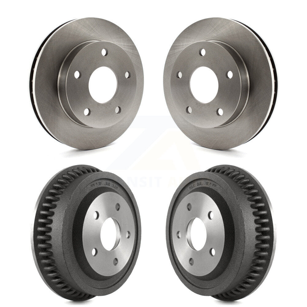 Disc Brake Rotors Drums Kit Front Rear For 1994-1999 Dodge Ram 1500 4WD