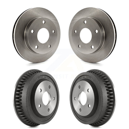 Disc Brake Rotors Drums Kit Front Rear For 1994-1999 Dodge Ram 1500 4WD