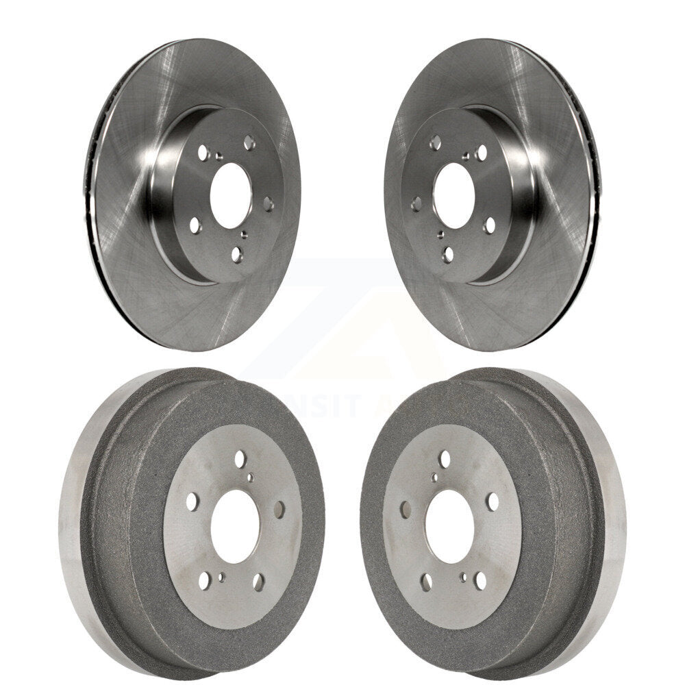 Disc Brake Rotors Drums Kit Front Rear For Toyota RAV4