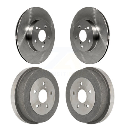 Disc Brake Rotors Drums Kit Front Rear For Toyota RAV4