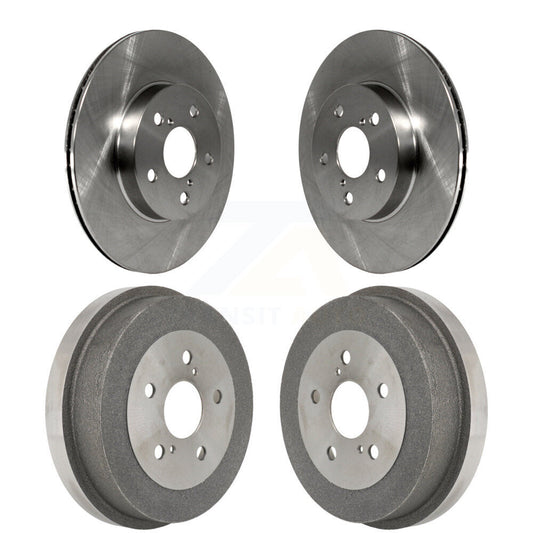 Disc Brake Rotors Drums Kit Front Rear For Toyota RAV4