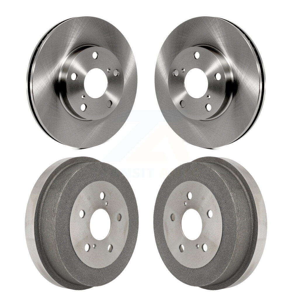 Disc Brake Rotors Drums Kit Front Rear For Toyota RAV4