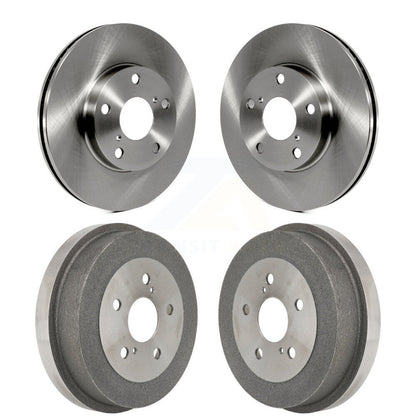 Disc Brake Rotors Drums Kit Front Rear For Toyota RAV4