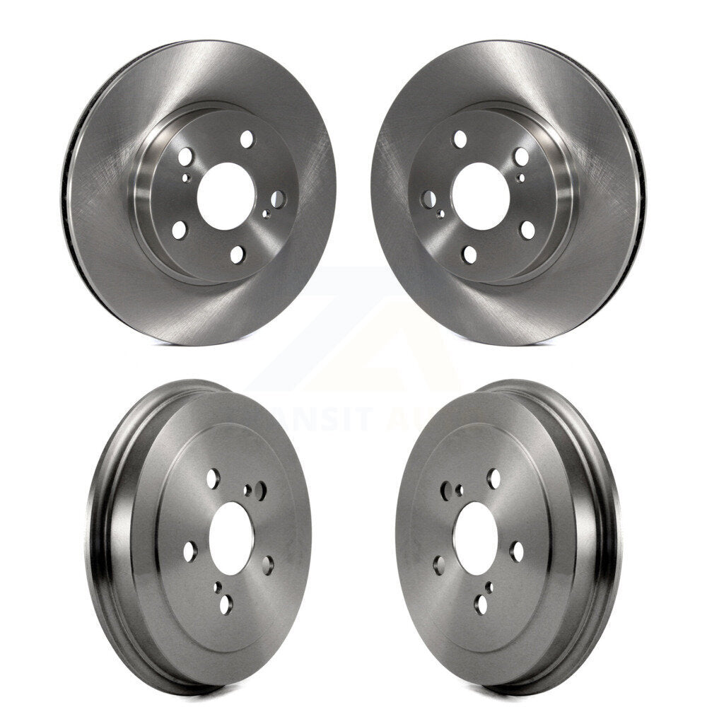 Disc Brake Rotors Drums Kit Front Rear For 2004-2008 Toyota Prius