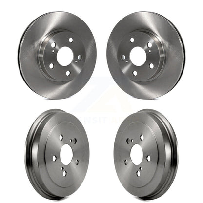 Disc Brake Rotors Drums Kit Front Rear For 2004-2008 Toyota Prius