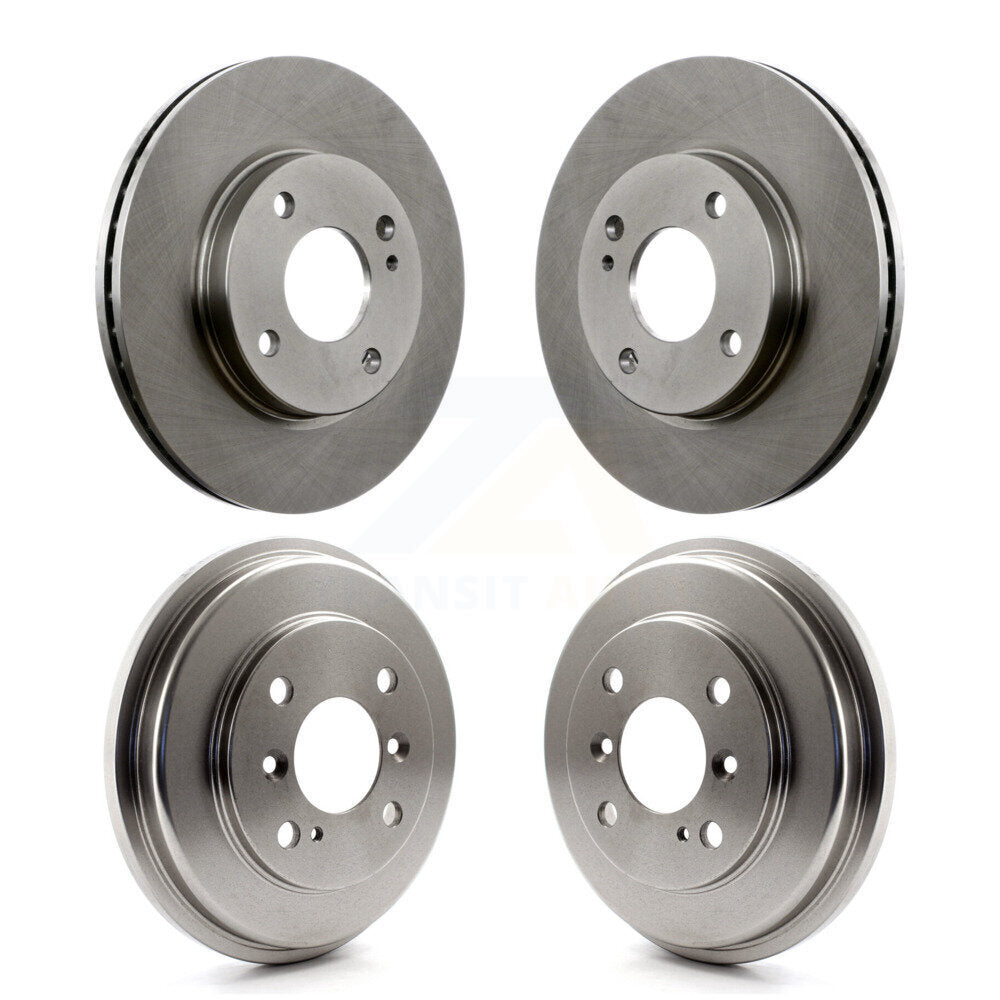 Disc Brake Rotors Drums Kit Front Rear For Ford Fiesta