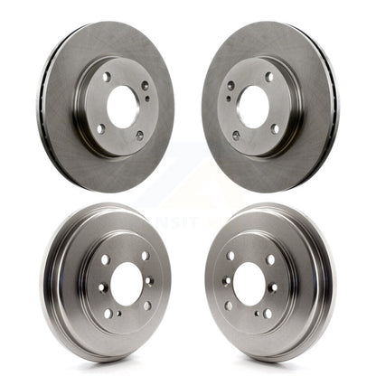 Disc Brake Rotors Drums Kit Front Rear For Ford Fiesta
