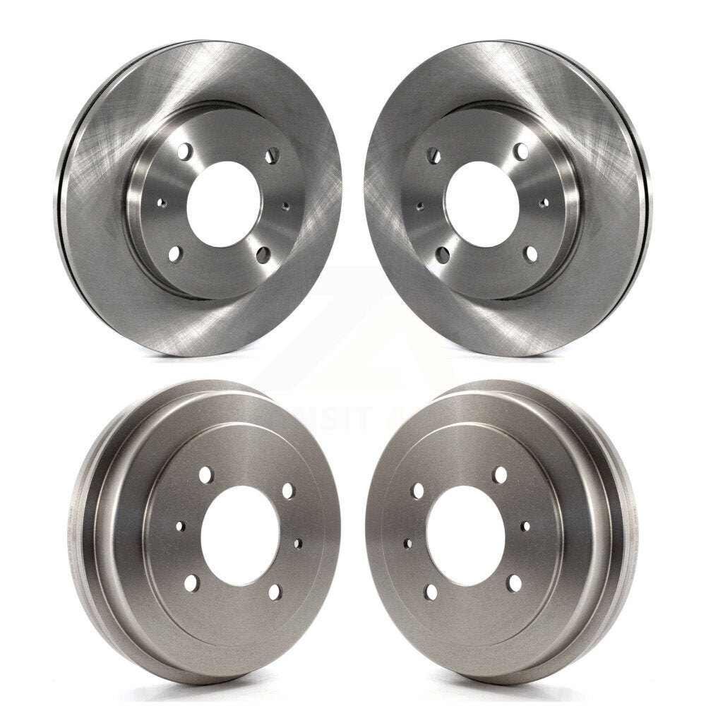 Brake Rotors Drums Front Rear Kit For 2002-2006 Hyundai Elantra Drum rear brakes