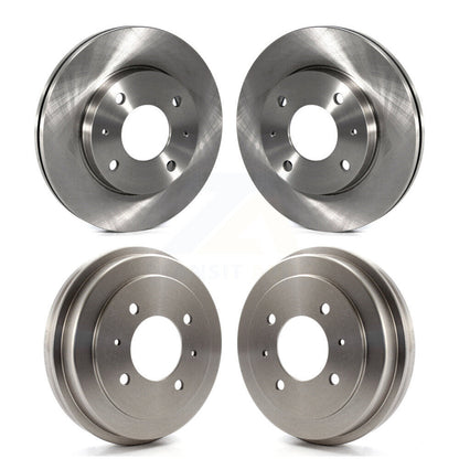 Brake Rotors Drums Front Rear Kit For 2002-2006 Hyundai Elantra Drum rear brakes