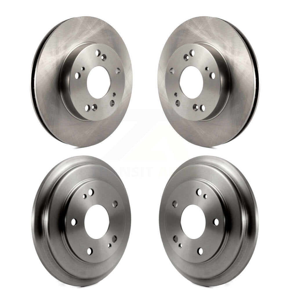 Disc Brake Rotors Drums Kit Front Rear For Honda Civic