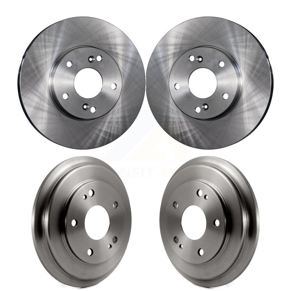 Disc Brake Rotors Drums Kit Front Rear For Honda Civic