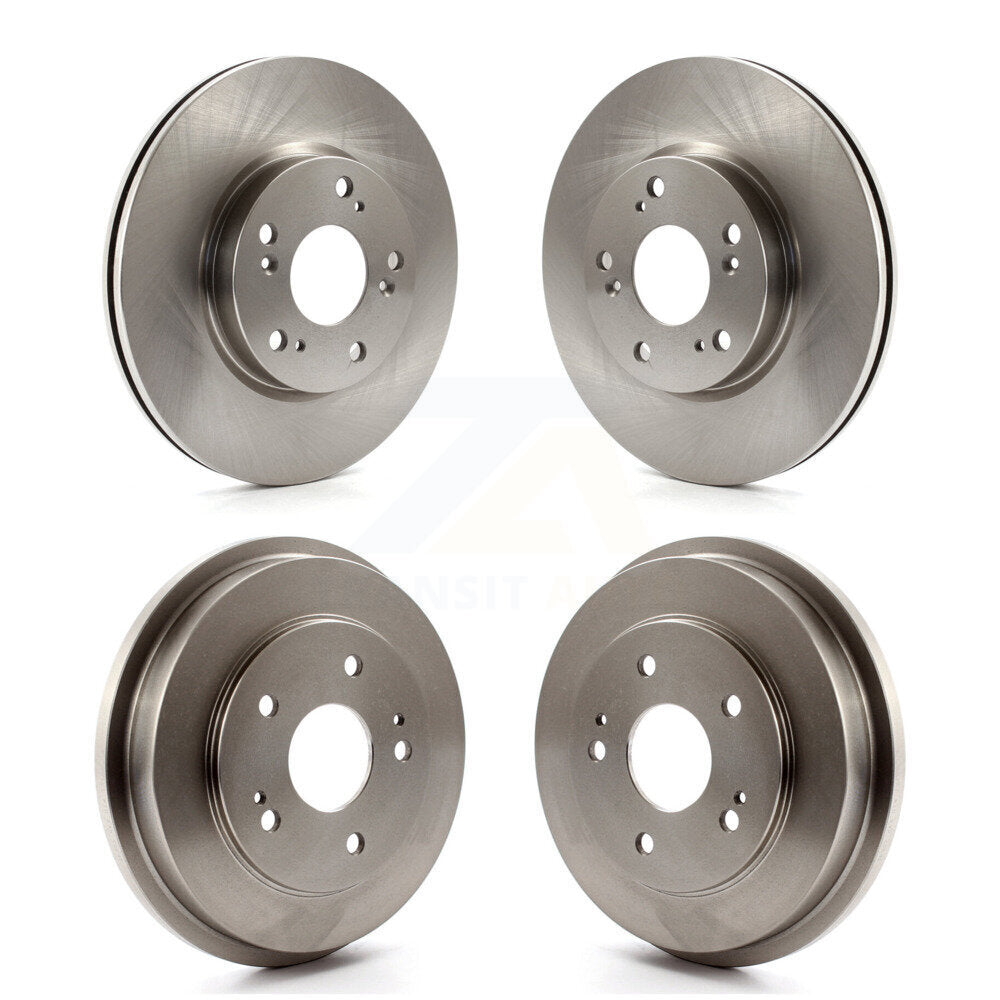 Disc Brake Rotors Drums Kit Front Rear For Honda Civic