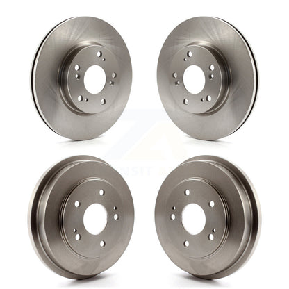 Disc Brake Rotors Drums Kit Front Rear For Honda Civic