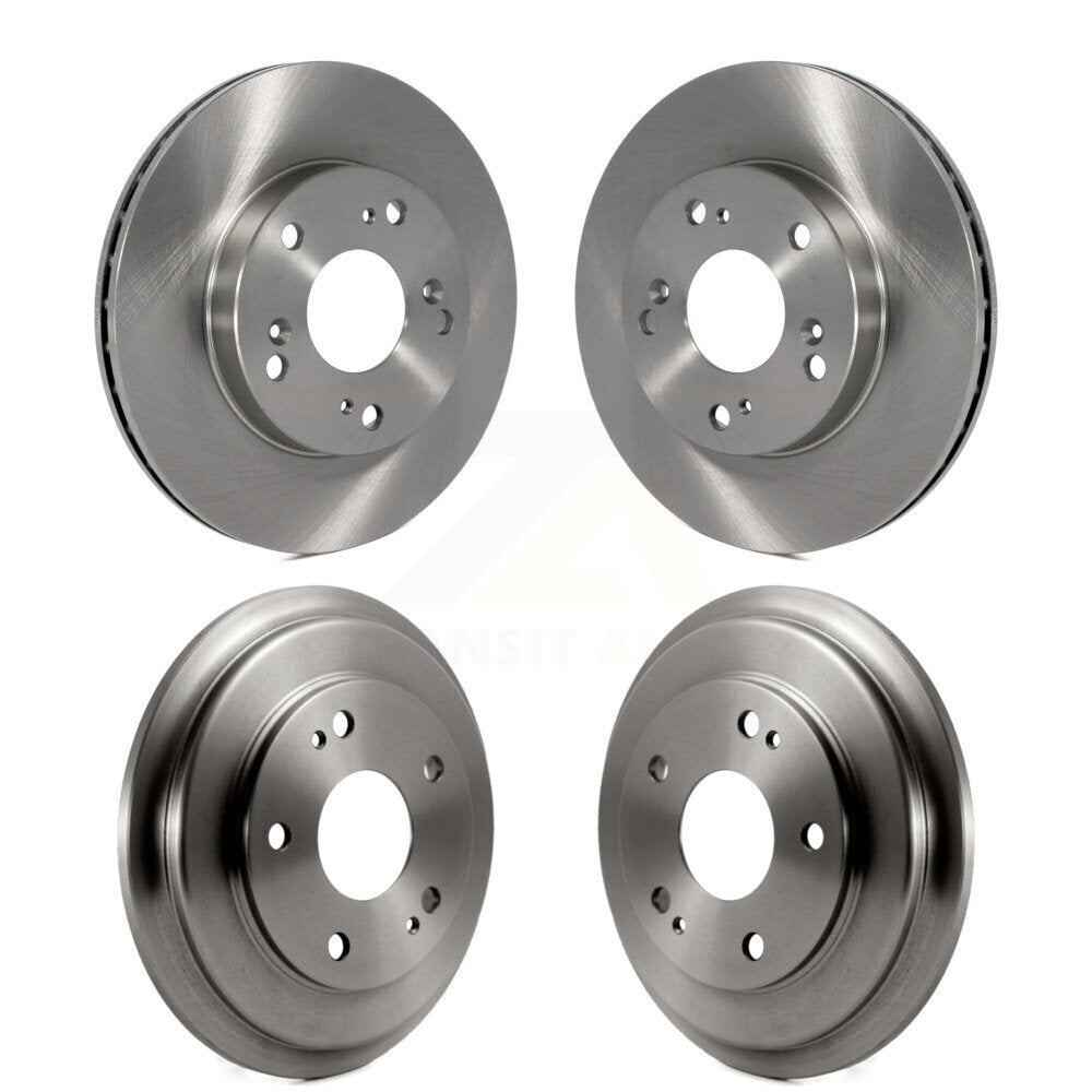 Disc Brake Rotors Drums Kit Front Rear For Honda Civic