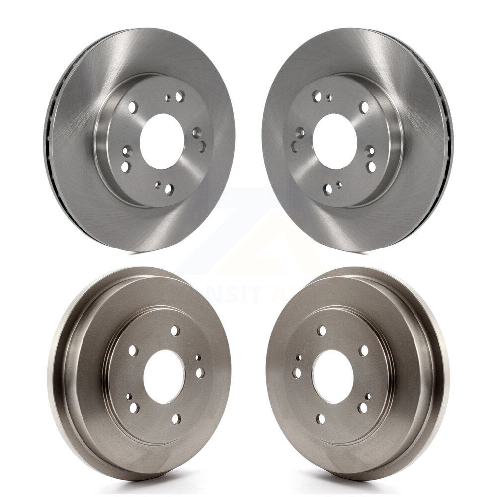 Disc Brake Rotors Drums Kit Front Rear For 2006-2008 Honda Civic Hybrid
