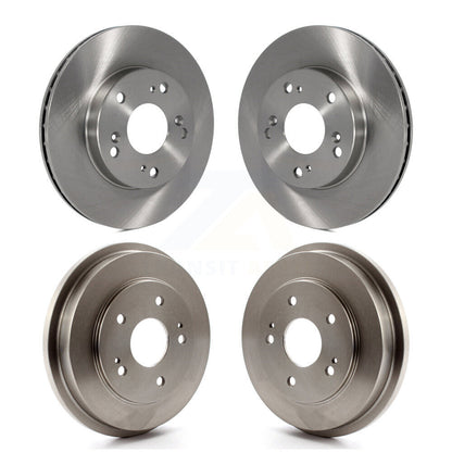 Disc Brake Rotors Drums Kit Front Rear For 2006-2008 Honda Civic Hybrid