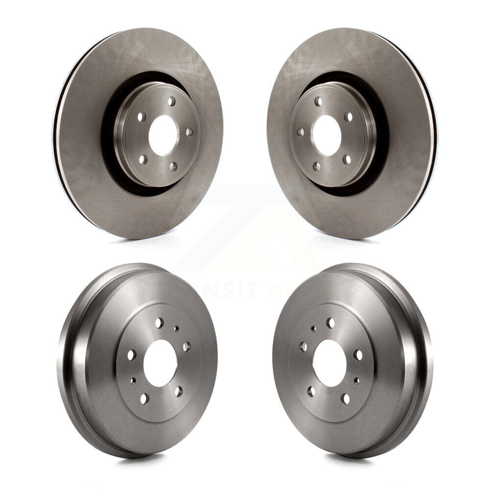 Brake Rotors Drums Front Rear Kit For 13-18 Ford Focus With 335mm Diameter Rotor