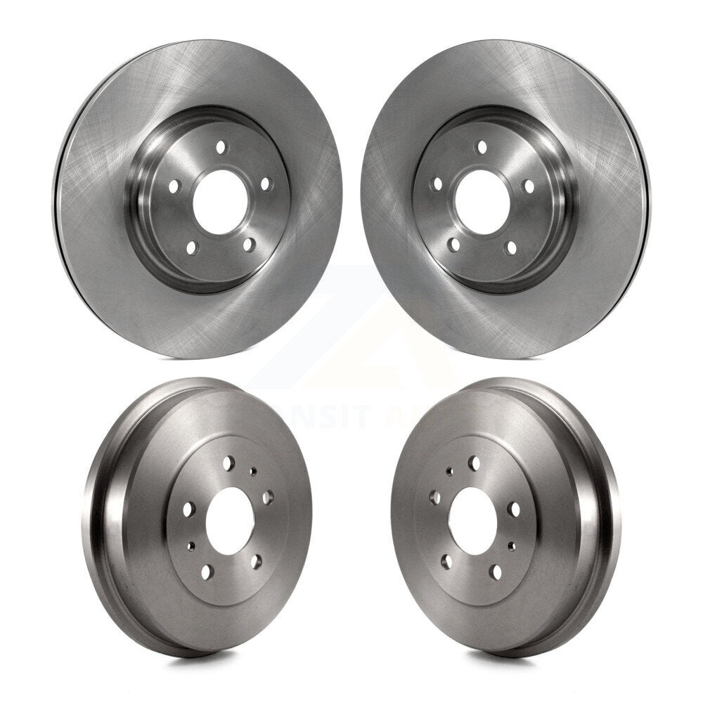 Brake Rotors Drums Front Rear Kit For 13-18 Ford Focus With 320mm Diameter Rotor