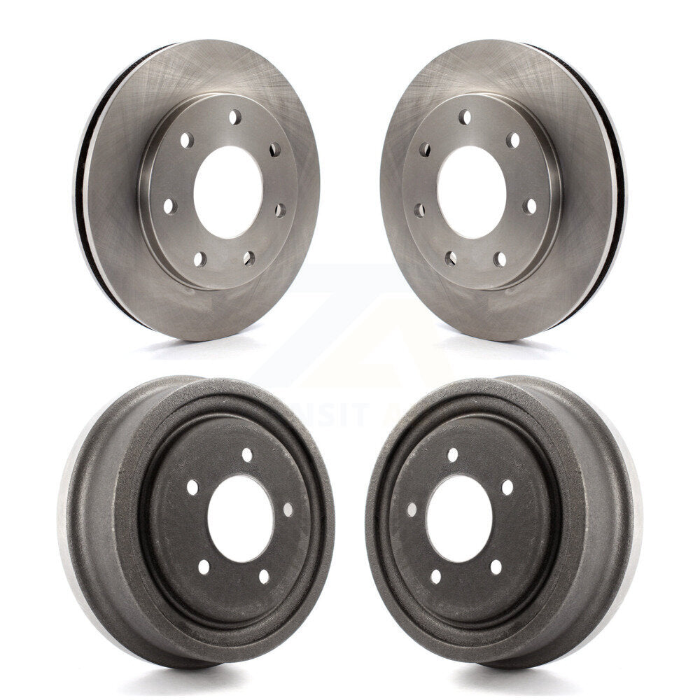 Disc Brake Rotors Drums Front Rear Kit For 1999 Ford F-150 4WD With 7 Lug Wheels