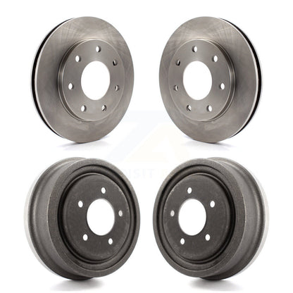 Disc Brake Rotors Drums Front Rear Kit For 1999 Ford F-150 4WD With 7 Lug Wheels