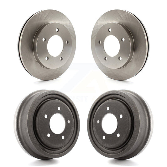 Disc Brake Rotors Drums Kit Front Rear For Ford F-150 4WD