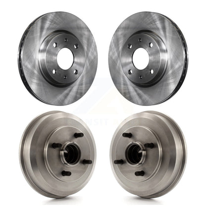 Disc Brake Rotors Drum Front Rear Kit For 2008 Ford Focus Wheel Bearing Included