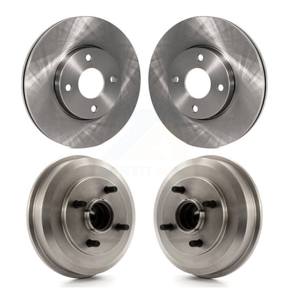 Brake Rotors Drum Front Rear Kit For 2005-2007 Ford Focus Wheel Bearing Included