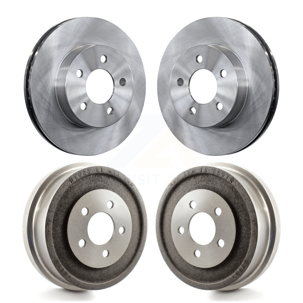 Disc Brake Rotors Drums Kit Front Rear For 2002 Jeep Liberty