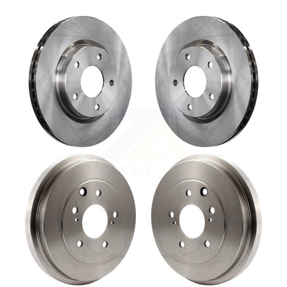 Disc Brake Rotors Drums Kit Front Rear For Nissan Sentra