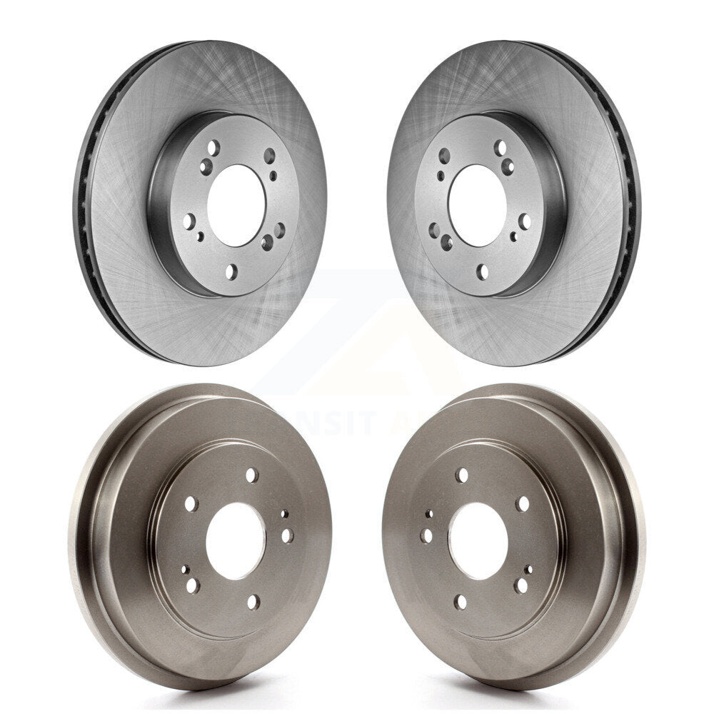 Disc Brake Rotors Drums Kit Front Rear For 1997-2001 Honda CR-V