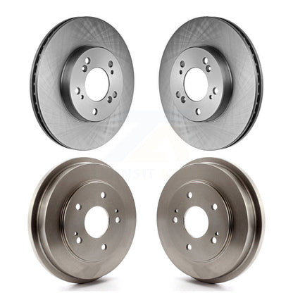 Disc Brake Rotors Drums Kit Front Rear For 1997-2001 Honda CR-V