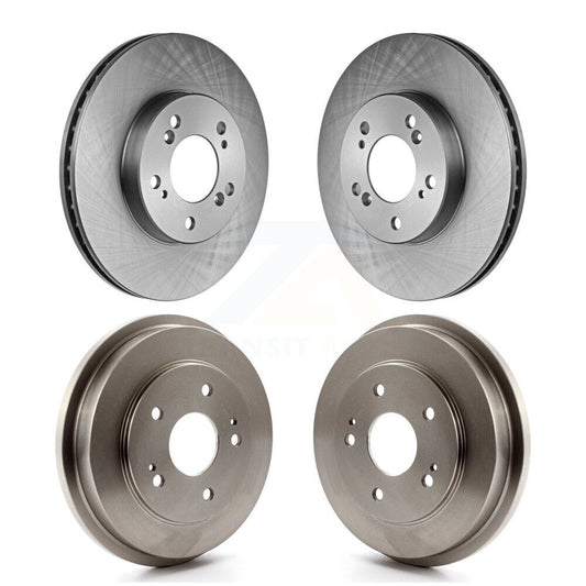 Disc Brake Rotors Drums Kit Front Rear For 1997-2001 Honda CR-V