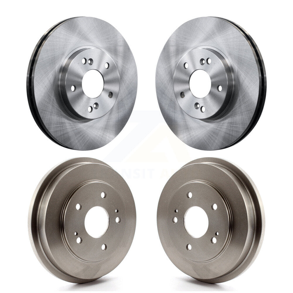 Disc Brake Rotors Drums Kit Front Rear For Honda Accord