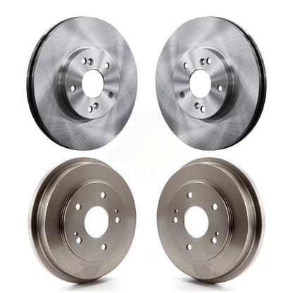 Disc Brake Rotors Drums Kit Front Rear For Honda Accord