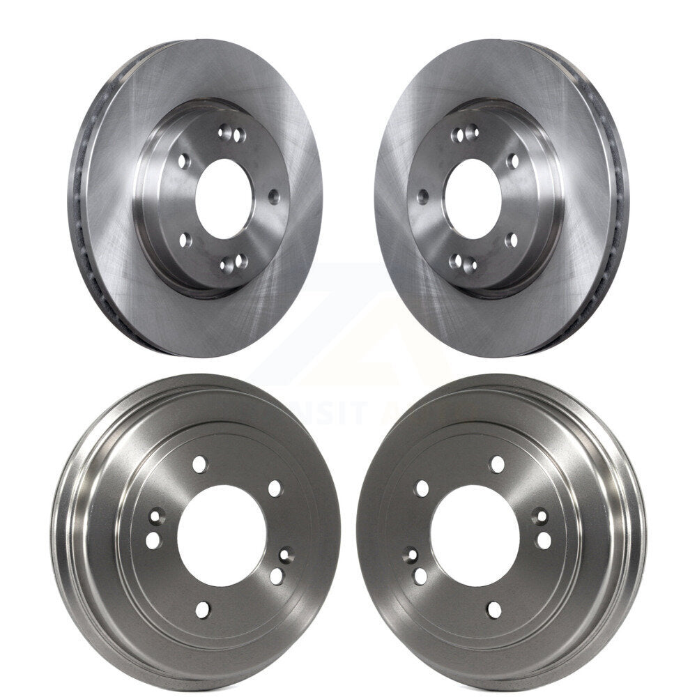 Disc Brake Rotors Drums Kit Front Rear For Hyundai Elantra