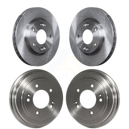 Disc Brake Rotors Drums Kit Front Rear For Hyundai Elantra