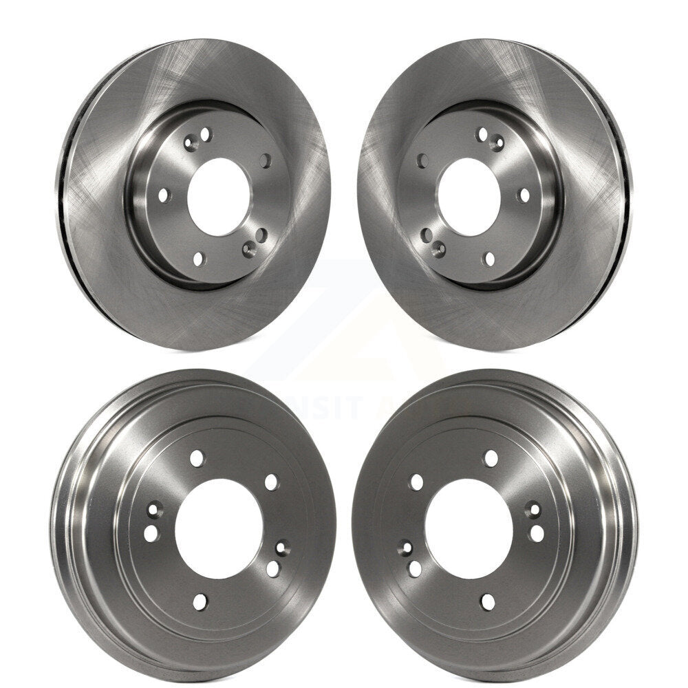 Disc Brake Rotors Drums Kit Front Rear For Hyundai Elantra