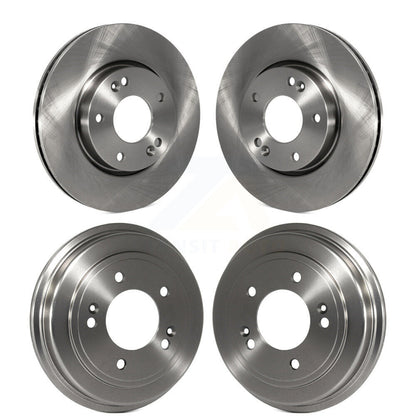 Disc Brake Rotors Drums Kit Front Rear For Hyundai Elantra