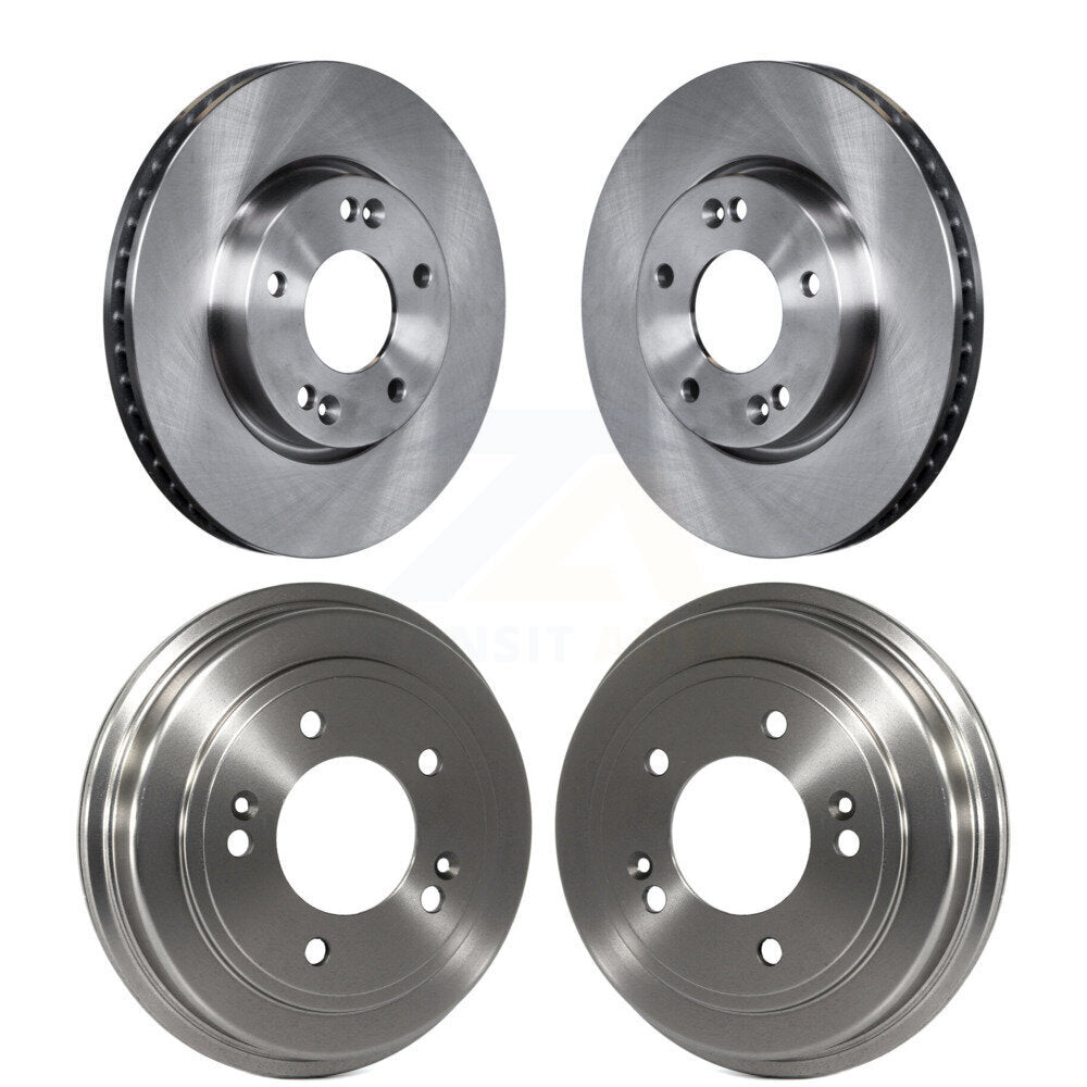 Disc Brake Rotors Drums Kit Front Rear For 2010-2011 Kia Soul 2.0L
