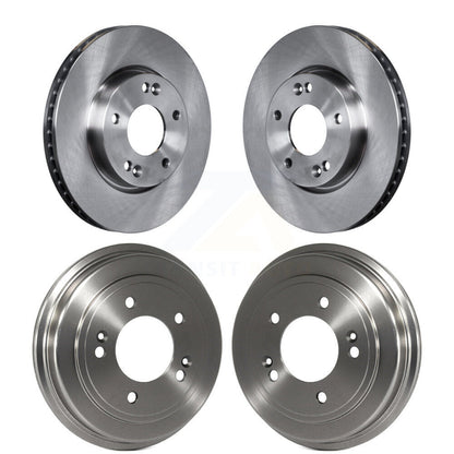 Disc Brake Rotors Drums Kit Front Rear For 2010-2011 Kia Soul 2.0L