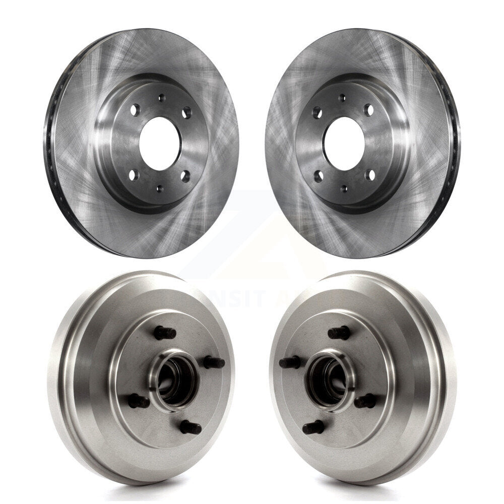 Disc Brake Rotors Drums Kit Front Rear For 2009-2011 Ford Focus