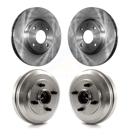 Disc Brake Rotors Drums Kit Front Rear For 2009-2011 Ford Focus