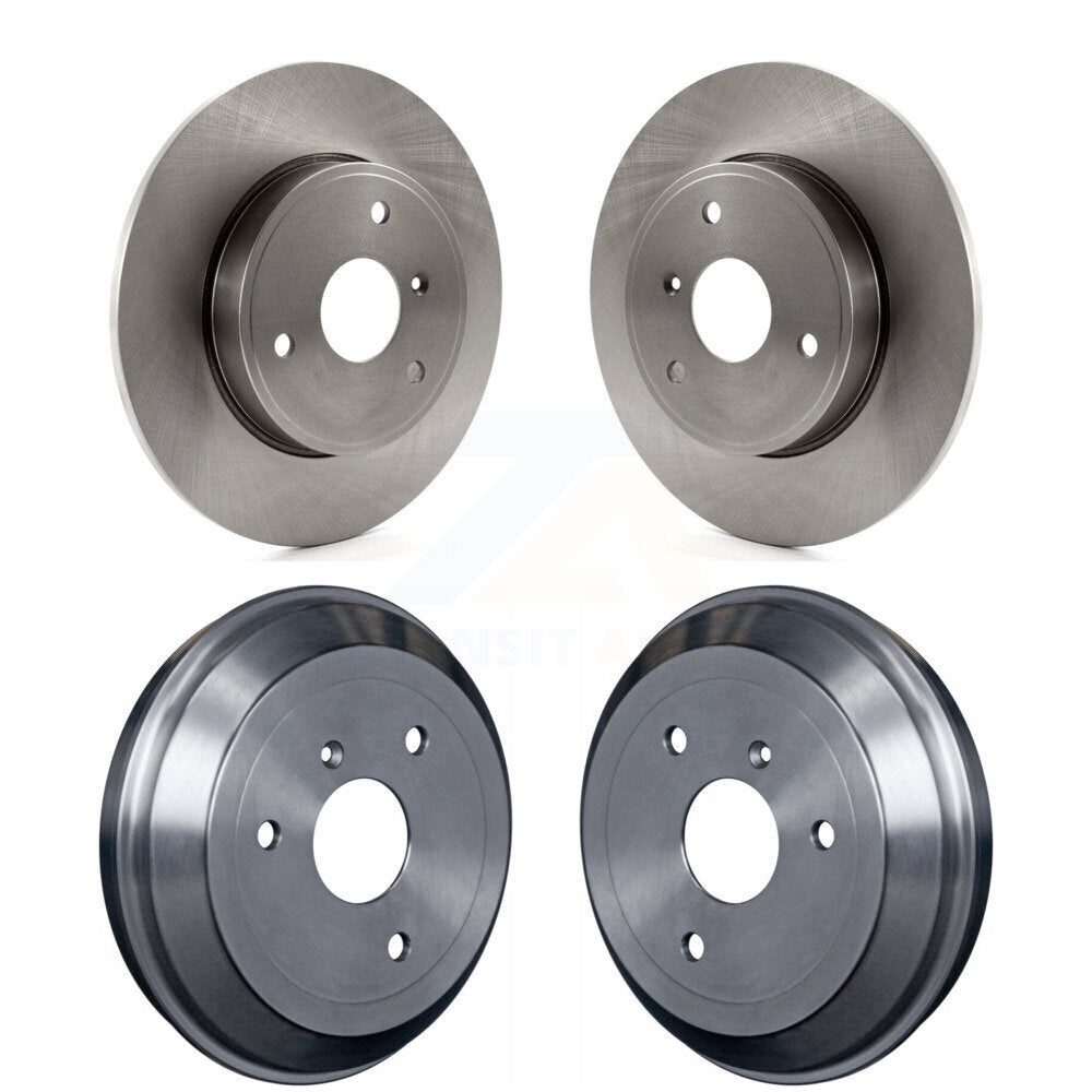 Disc Brake Rotors Drums Kit Front Rear For Smart Fortwo