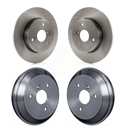 Disc Brake Rotors Drums Kit Front Rear For Smart Fortwo