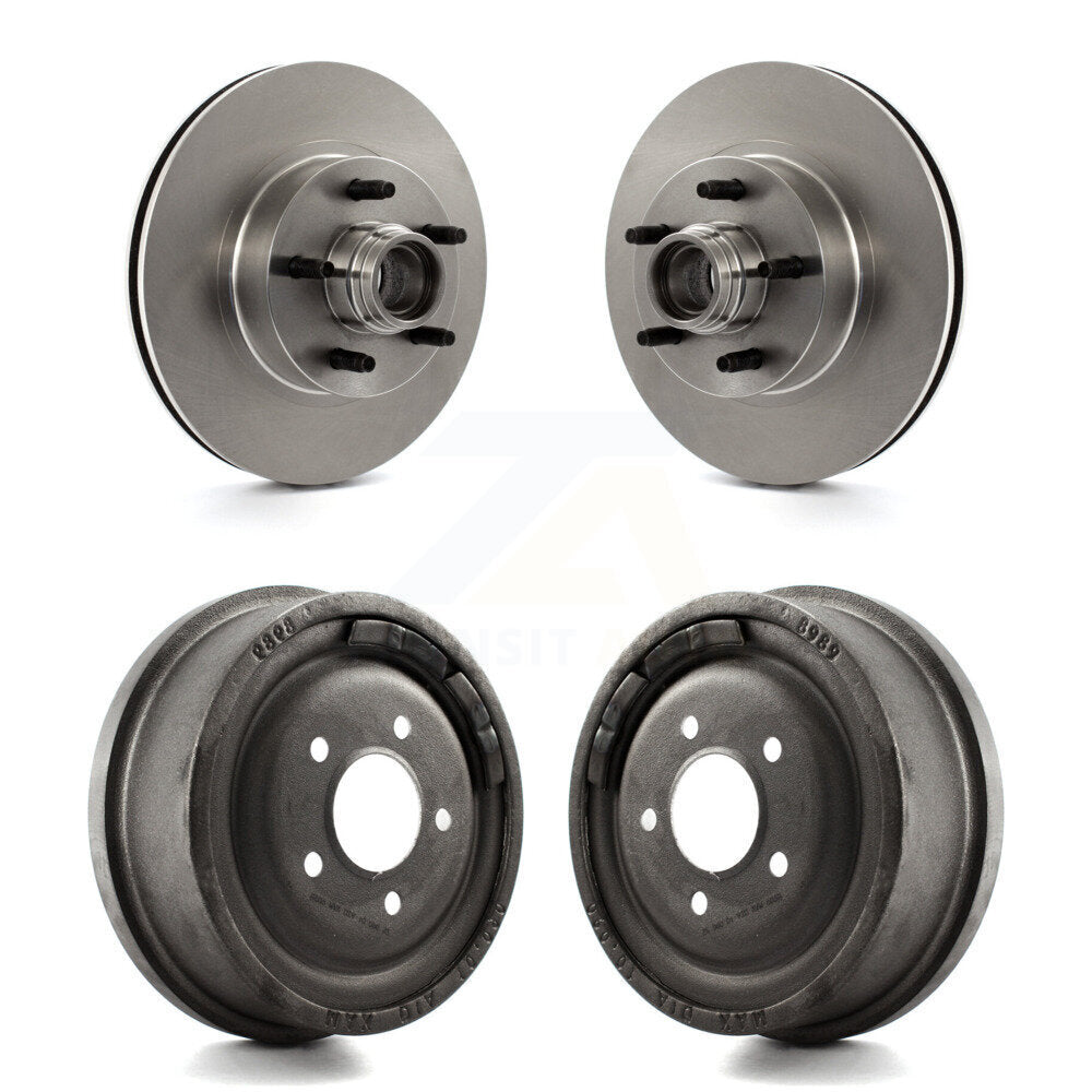 Disc Brake Rotors Drum Kit Front Rear For Ford Ranger With 10" Diameter