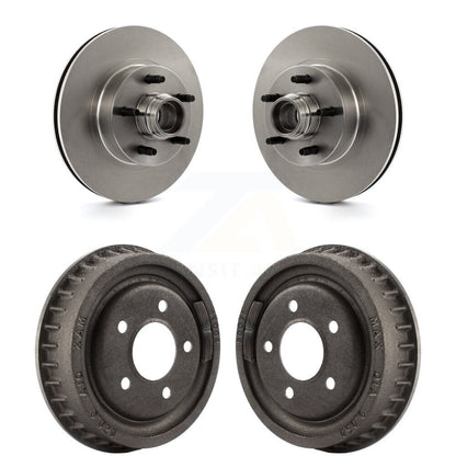 Disc Brake Rotors Drums Kit Front Rear For Ford Ranger With 9" Diameter Drum