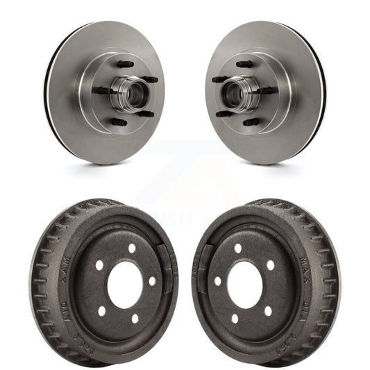 Disc Brake Rotors Drums Kit Front Rear For Ford Ranger With 9" Diameter Drum