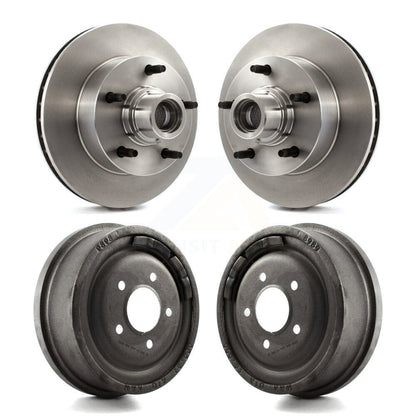 Brake Rotors Drum Front Rear Kit For 80-83 Ford F-150 RWD With 10" Diameter
